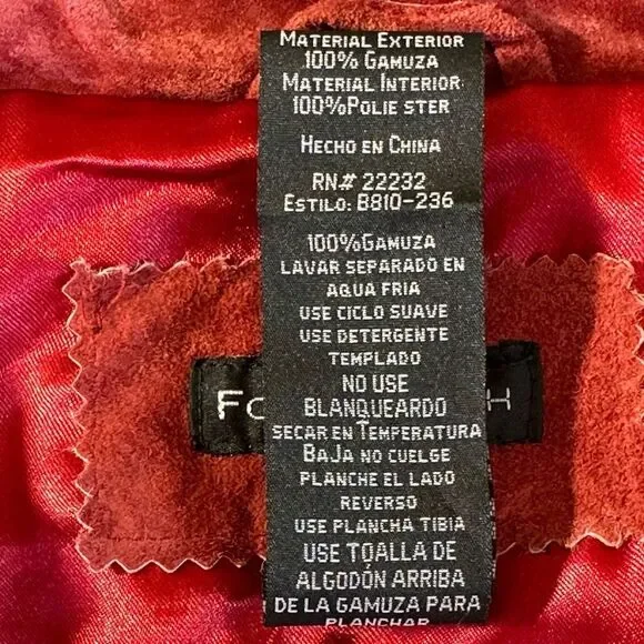 For Joseph Authentic Suede Jacket in Rust Sz M/L - Picture 5 of 7